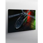 Kanvas Tablo Gece Helikopter Uçuşu 70cmx100cm