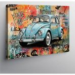 Kanvas Tablo Grafiti Klasik Araba 100cmx140cm