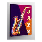 Kanvas Tablo Jazz Temalı Saksafon