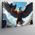Kanvas Tablo Kanatlı Kartal Figürü 70cmx100cm