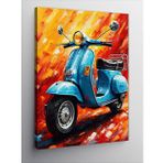 Kanvas Tablo Klasik Mavi Vespa