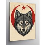 Kanvas Tablo Kurt ve Ay Figürü, 70 x 100