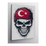 Kanvas Tablo Kuru Kafa Ve Türk Bayrağı