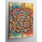Kanvas Tablo Mandala ve Doğa Çizimi, 100 x 140