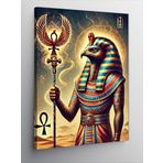 Kanvas Tablo Mısır Anubis Tanrısı Tasviri, 70 x 100
