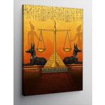 Kanvas Tablo Mısır Tanrısı Ve Terazi, 50 x 70