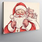 Kanvas Tablo Noel Baba Hediyesi