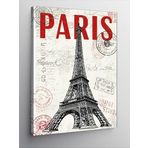 Kanvas Tablo Paris ve Eyfel Kulesi, 100 x 140