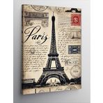 Kanvas Tablo Paris ve Eyfel Kulesi Posteri, 50 x 70