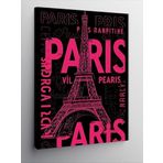 Kanvas Tablo Paris Yazılı Tasarım, 100 x 140