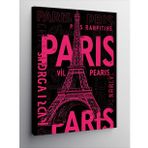 Kanvas Tablo Paris Yazılı Tasarım