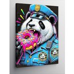 Kanvas Tablo Polis Pandası ve Donut, 50 x 70 CNVSDKEY137675
