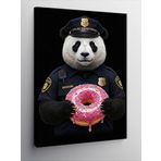 Kanvas Tablo Polis Pandası Ve Donut, 70 x 100 CNVSDKEY140867