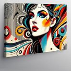 Kanvas Tablo Pop Art Kadın