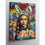 Kanvas Tablo Pop Art Tavşan Kadın