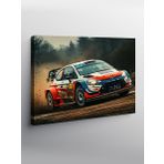 Kanvas Tablo Ralli Arabası Aksiyonu 50cmx70cm
