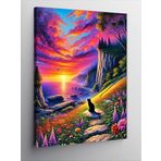 Kanvas Tablo Renkli Doğa Manzarası, 100 x 140