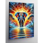 Kanvas Tablo Renkli Fil Işıklı Spiral, 50 x 70