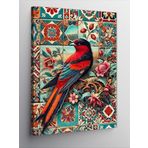 Kanvas Tablo Renkli Kuş ve Desen, 100 x 140