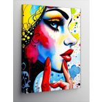 Kanvas Tablo Renkli Pop-Art Portre