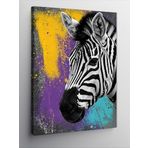 Kanvas Tablo Renkli Zebra Çizimi, 100 x 140 CNVSDKEY137616