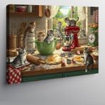 Kanvas Tablo Retro Mutfak Düzeni
