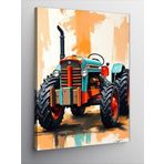 Kanvas Tablo Retro Tarım Traktörü