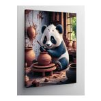 Kanvas Tablo Seramik Yapan Panda