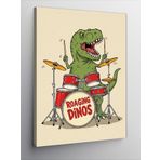 Kanvas Tablo T-Rex ve Bateri "Roaring Dinos"