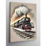 Kanvas Tablo Tarihi Buharlı Tren, 100 x 140