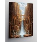 Kanvas Tablo Tarihi Kanyon ve Şelale, 50 x 70
