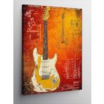 Kanvas Tablo Turuncu Elektro Gitar, 50 x 70 CNVSDKEY136917