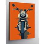 Kanvas Tablo Turuncu Klasik Motosiklet, 70 x 100