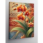 Kanvas Tablo Turuncu Orkide Çiçekleri, 100 x 140 CNVSDKEY140074
