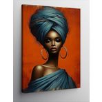 Kanvas Tablo Turuncu Tonlarda Afrikalı Kadın, 70 x 100 CNVSDKEY138547