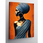 Kanvas Tablo Turuncu Tonlarda Afrikalı Kadın, 70 x 100 CNVSDKEY138676