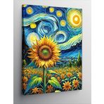 Kanvas Tablo Van Gogh Tarzı Ayçiçeği, 100 x 140