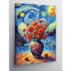 Kanvas Tablo Van Gogh Tarzı Çiçek Vazosu, 100 x 140