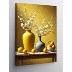 Kanvas Tablo Vazoda Beyaz Çiçekler, 70 x 100 CNVSDKEY137143