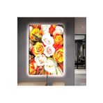 Kanvas Turuncu Ve Pembe Güller Ledli Tablo 90 X 60