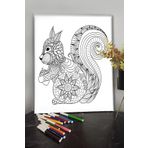 KanvasSepeti Sincap 2 40x30cm Çocuklar Için Özel Boyanabilir Tablo Mandala Tablo Kalem Hediyesi Yoktur.