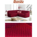 Kanway Bürümcük L Köşe Koltuk Örtüsü. Boydan Eteksiz Streç Esnek Lastikli Çekyat Kanepe Kılıfı. - 300 x 350 cm - Bordo