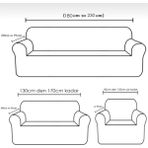Kanway kadife 3+3+1+1 Lastikli Koltuk Takımı Kılıfı. Çekyat Koltuk Örtüsü Streç Esnek Kanepe Kılıfı - 180 x 230 cm - Gri