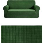Kanway Likrali 3 Kişilik Lastikli Koltuk Kılıfı. Çekyat Koltuk Örtüsü Streç Esnek Kanepe Kılıfı - 180 x 230 cm - Koyu Yeşil