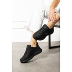 Kaof Shoes Kadın Siyah Sneaker Kadın Spor Ayakkabı Kadın Günlük Ayakkabı Ortopedik Taban Kadın Klasik Ayakkabı