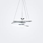 Kaos Model Uzaktan Kumandalı 3 Renkli LED Avize – Krom Gövdeli, Ayarlanabilir Sarkıt Tavan Lambası, Salon, Oturma Odası, Yemek Alanı ve Antre İçin Modern Şık Aydınlatma [Enerji Sınıfı A]