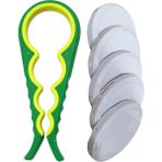 Kapağı Açacağı + 5 Adet Kavanoz Kapağı Hediyeli – Ergonomik Kaymaz Tasarım, Konserve ve Ka