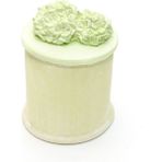 Kapaklı Çiçek Taşlı Limon ve Gardenya Kokulu Vegan Mum, Şık ve Ferahlatıcı Atmosfer - Ahşap - Seçenek 1