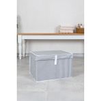 Kapaklı Çok Amaçlı Çamaşır-Saklama-Düzenleme Vb Hurç Kutu - 40 x 30 x 26 - Mini - Gri