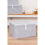 Kapaklı Çok Amaçlı ( Çamaşır-Saklama-Düzenleme Vb.) Hurç, Kutu Maxi 50X40X30 - Antrasit - Seçenek 1